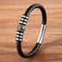 Armband Herren Leder Unisex Uniqal edelstahl sale